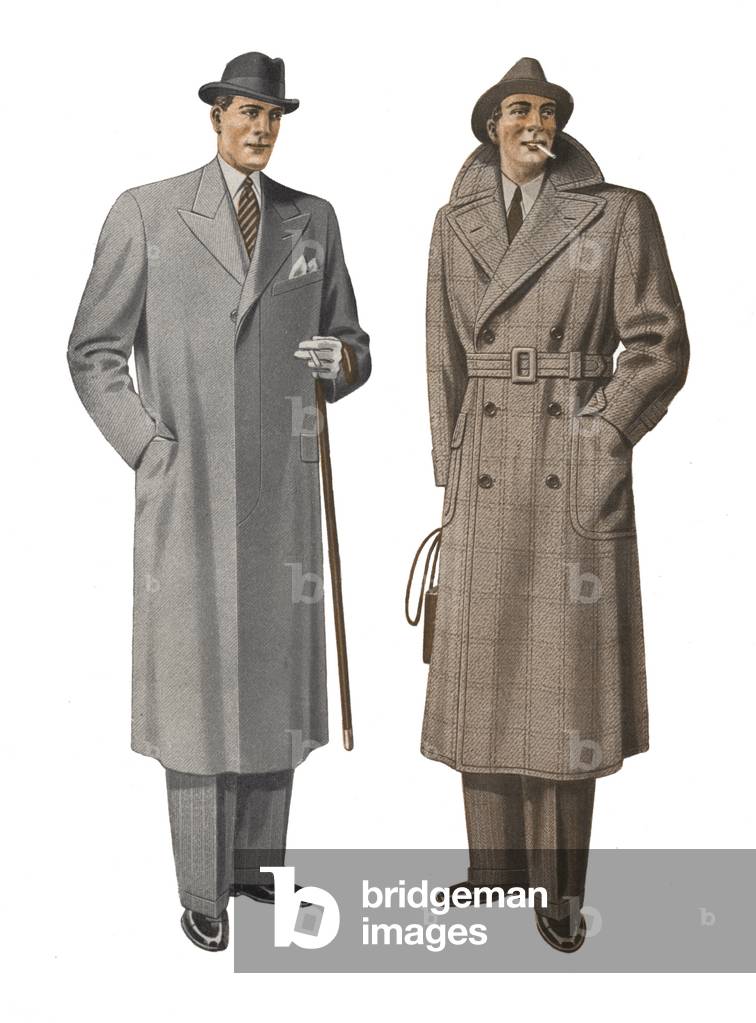 Male fashions, 1945 (colour lithograph)