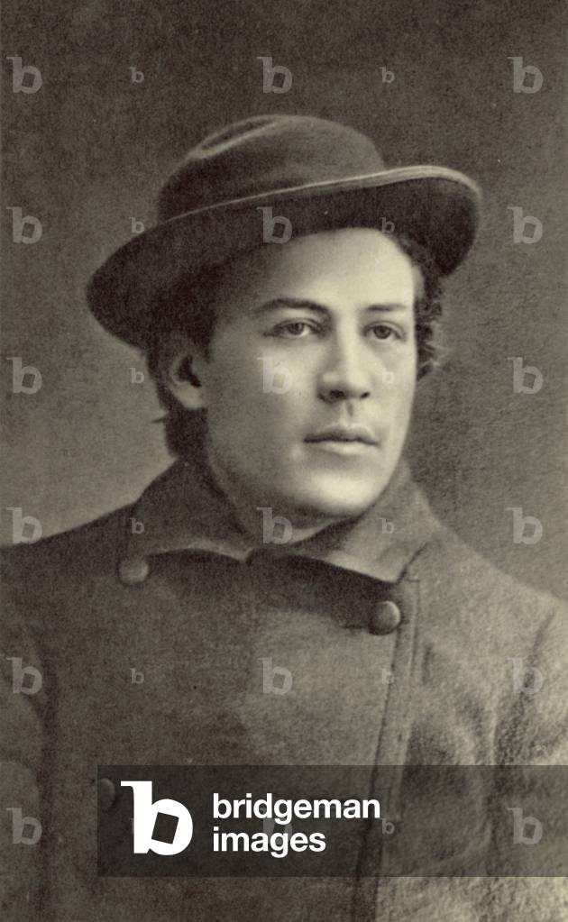 Anton Chekhov, Russian playwright, Moscow, 1883 (b/w photo)