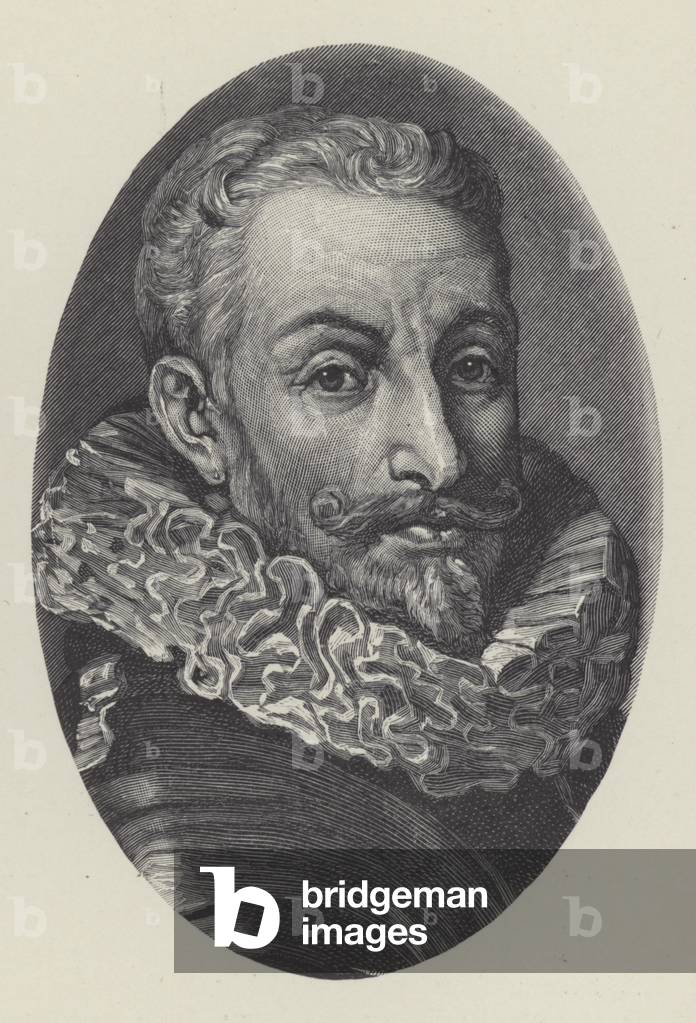 Johann Tserclaes, Count of Tilly, Dutch general of the Thirty Years War (litho)
