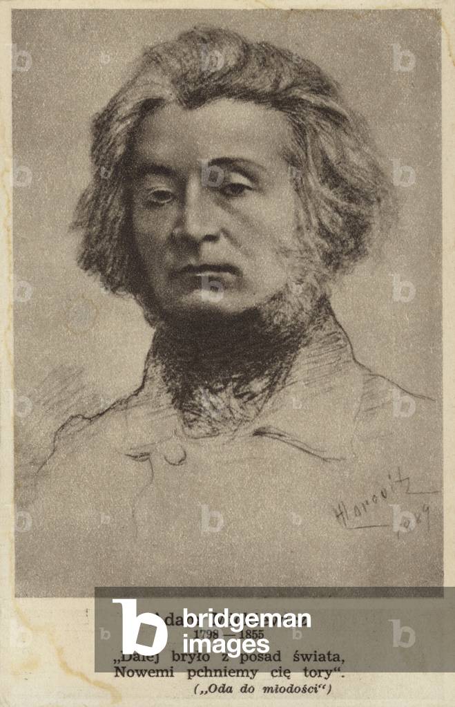 Adam Mickiewicz (1798-1855), Polish poet and essayist (litho)