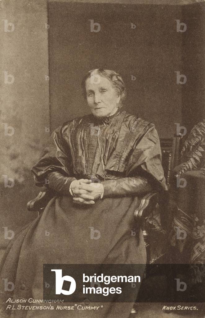 Alison Cunningham, Robert Louis Stevenson's childhood nurse (b/w photo)