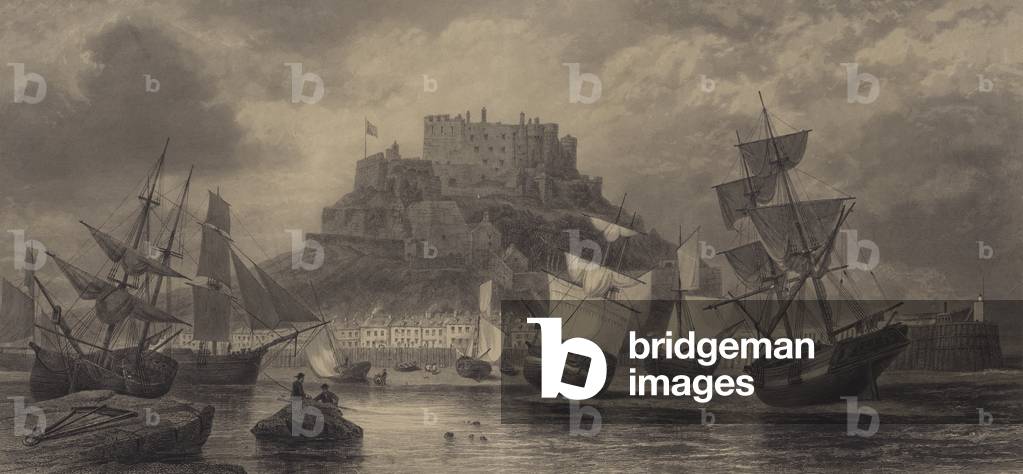 Mount Orgueil Castle, Jersey (engraving)
