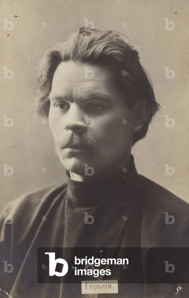 Maxim Gorky (1868-1936), Russian writer and political activist (b/w photo)