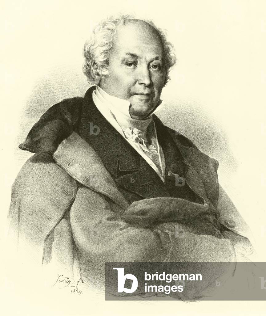 G Letierre, portrait (engraving)