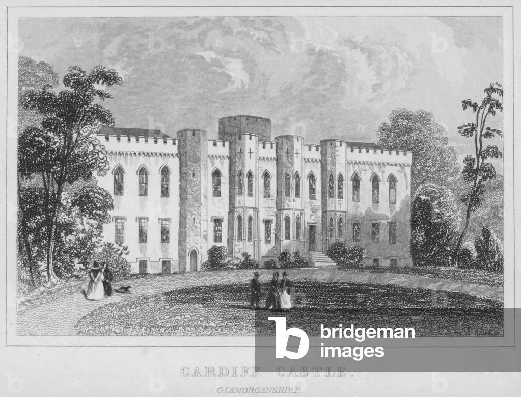 Cardiff Castle, Glamorganshire (engraving)