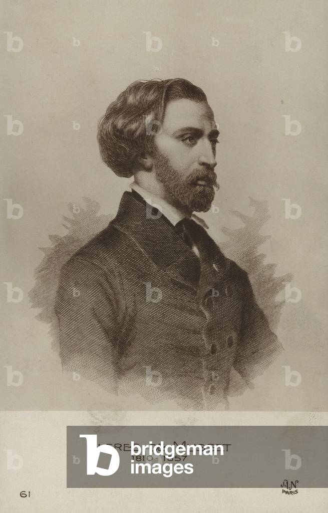 Alfred de Musset, French dramatist, novelist and poet (litho)