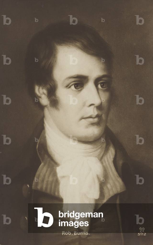 Robert Burns (1759-1796), Scottish poet and lyricist (litho)