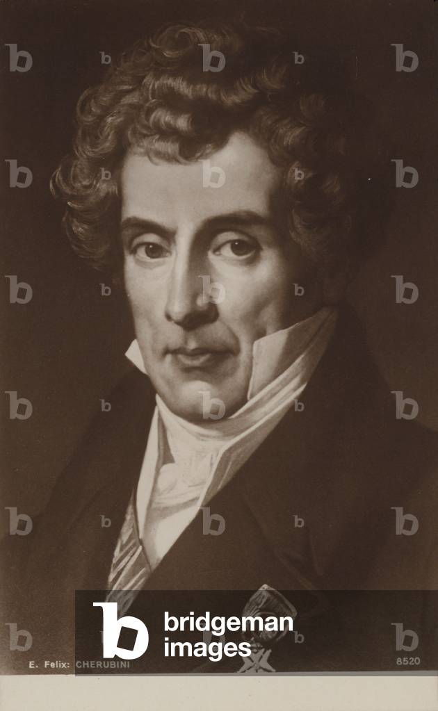 Luigi Cherubini, Italian composer (1760-1842) (engraving)