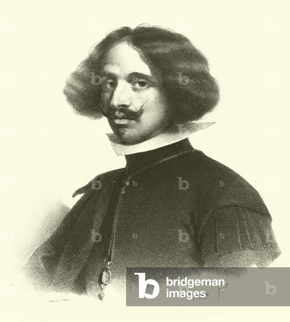 Diego Rodriguez de Silva y Velazquez, portrait (engraving)