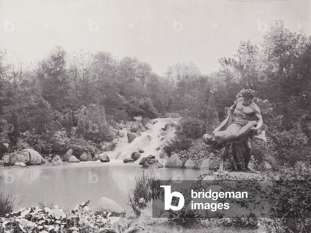 Viktoria-Park, Am Wasserfall (b/w photo)