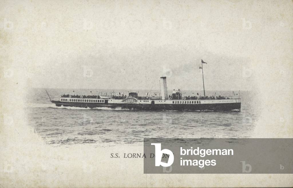 British paddle steamer Lorna Doone (b/w photo)