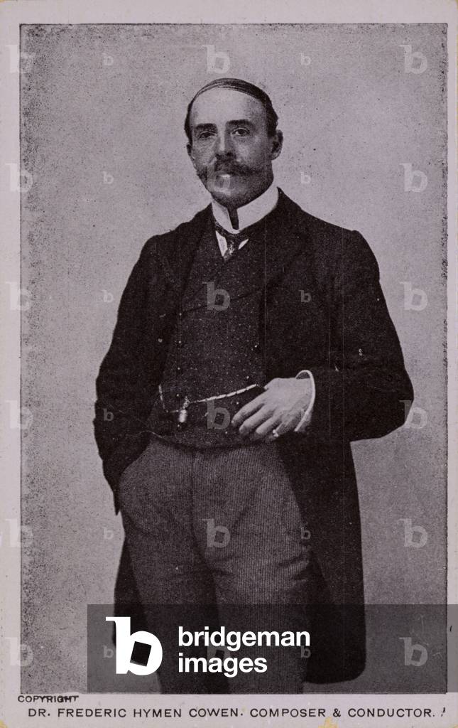 Dr Frederic Hymen Cowen, composer, pianist and conductor (1852-1935) (b/w photo)