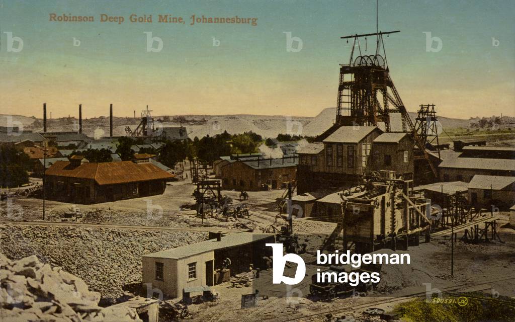 Postcard depicting the Robinson Deep gold mine (photo)