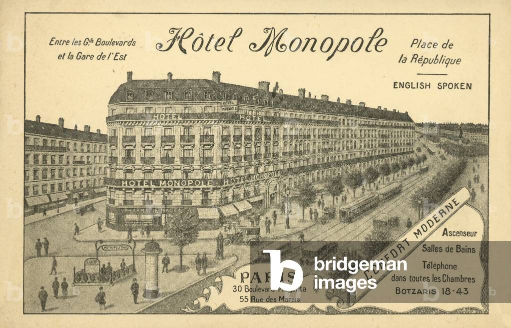 Hotel Monopole, Paris (litho)