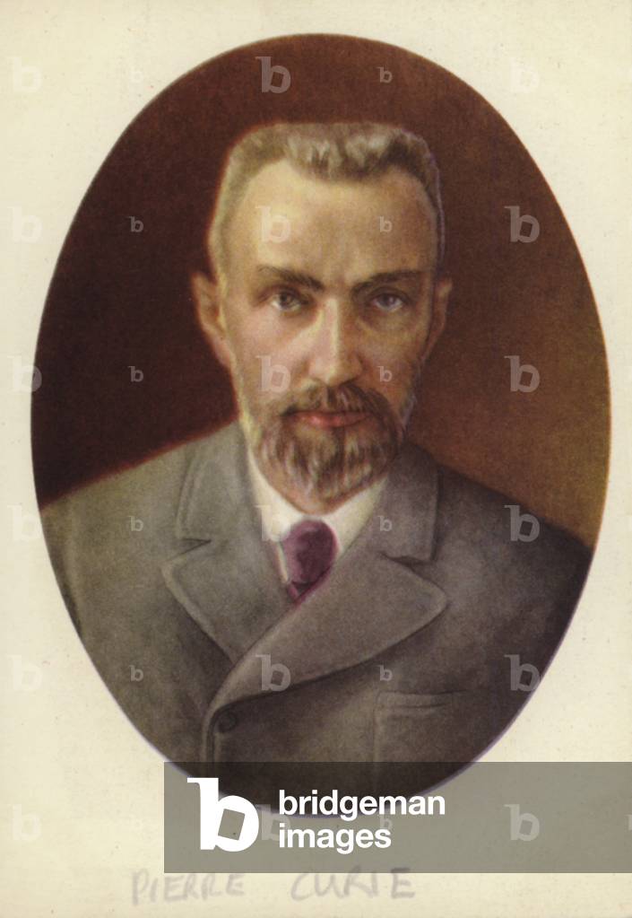 Pierre Curie (1859-1906), French physicist and chemist (colour litho)