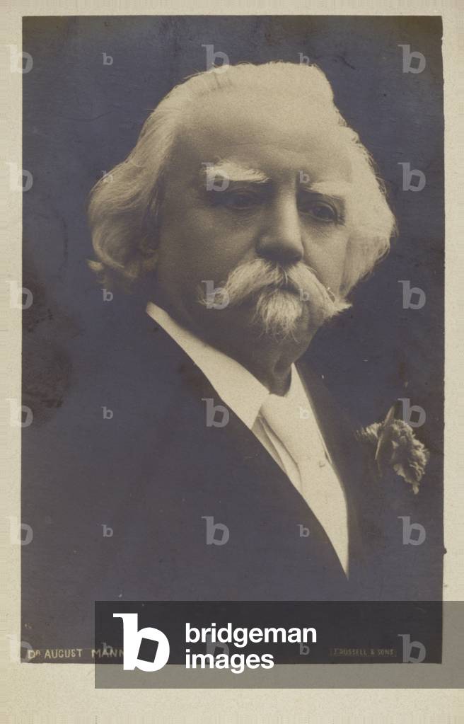 Portrait of Sir August Manns (b/w photo)