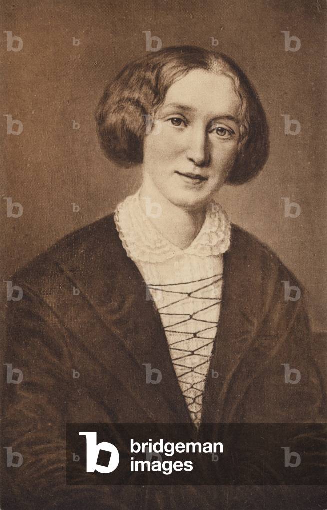 George Eliot (1819-1880), English novelist (litho)