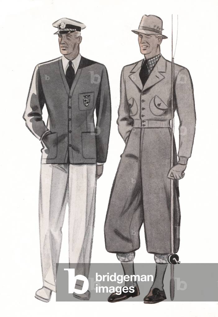 Male Fashions, 1935 (colour lithograph)