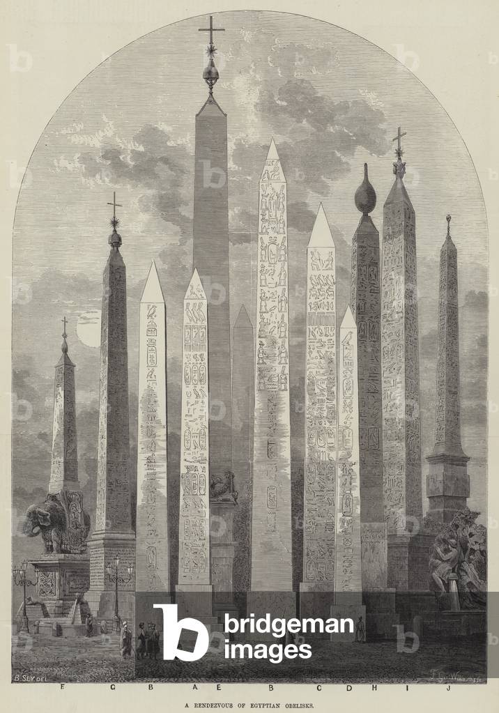 A Rendezvous of Egyptian Obelisks (engraving)