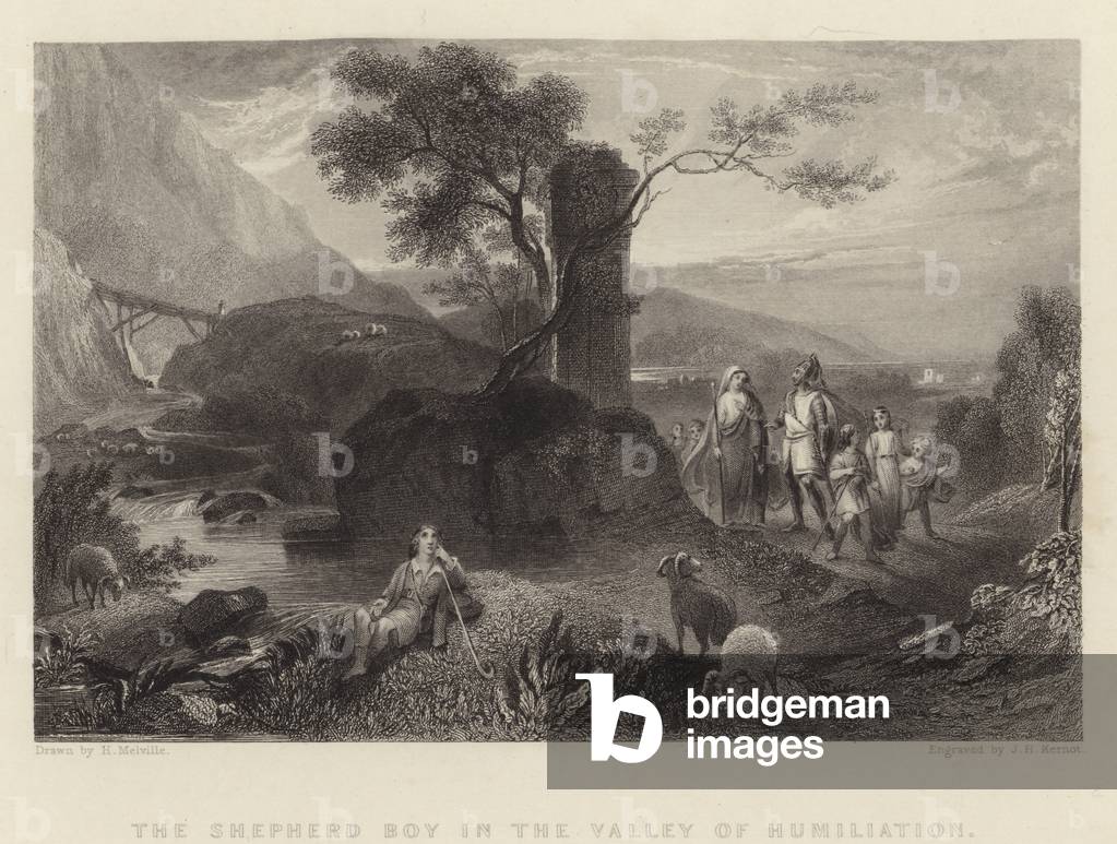 The Shepherd Boy in the Valley of Humiliation (engraving)