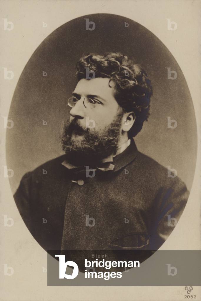 Georges Bizet, French composer, mainly of operas (1838-1875) (b/w photo)
