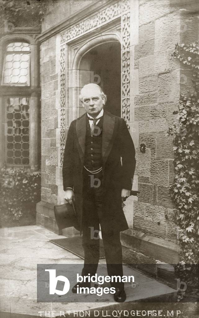 David Lloyd George, Welsh Liberal politician (b/w photo)