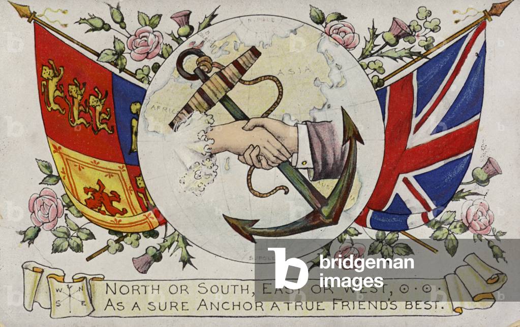 North or South, East or West, As a Sure Anchor a True Friend's Best (coloured lithograph)