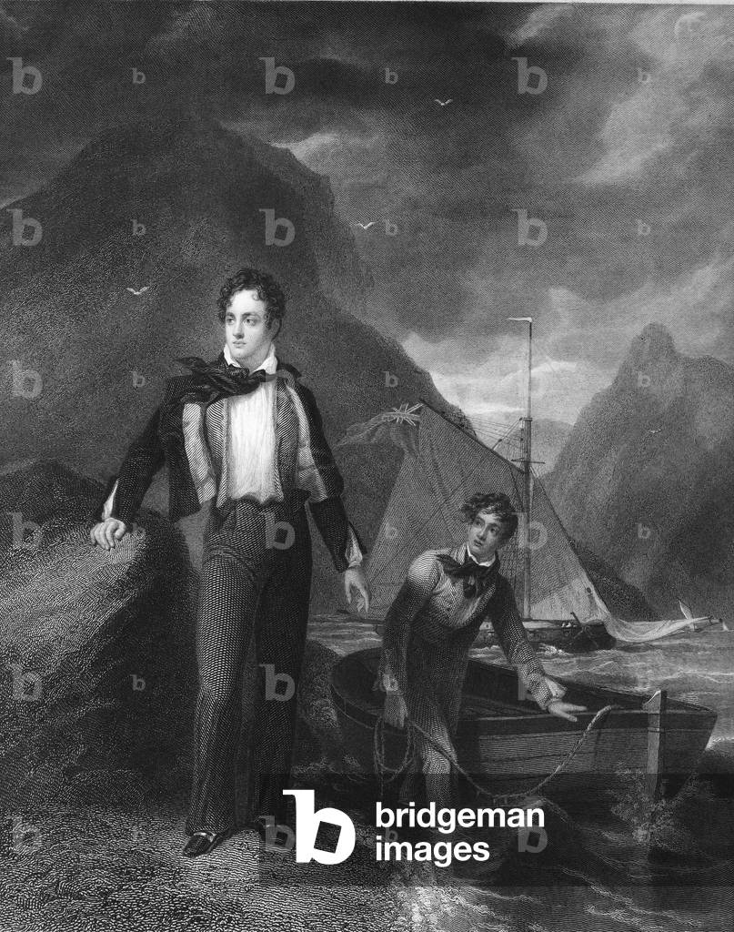 Lord Byron, English poet (engraving)