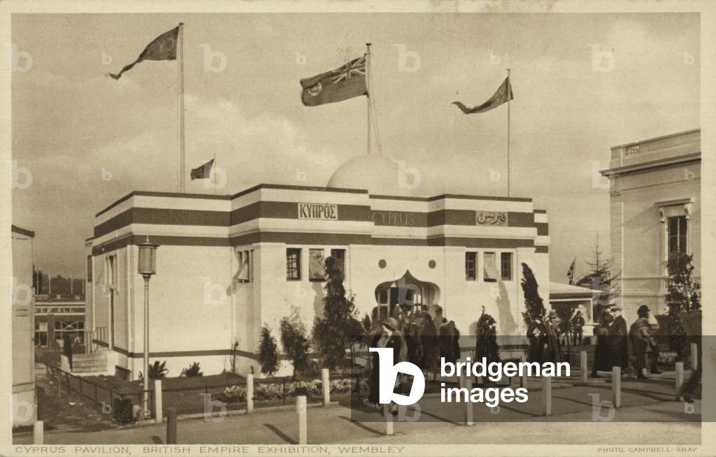 Cyprus Pavilion, British Empire Exhibition, Wembley, 1924 (b/w photo)