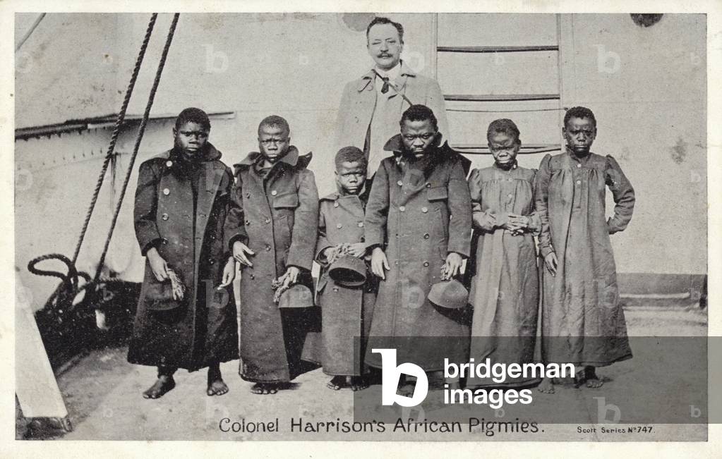 Colonel Harrison's African Pigmies (b/w photo)