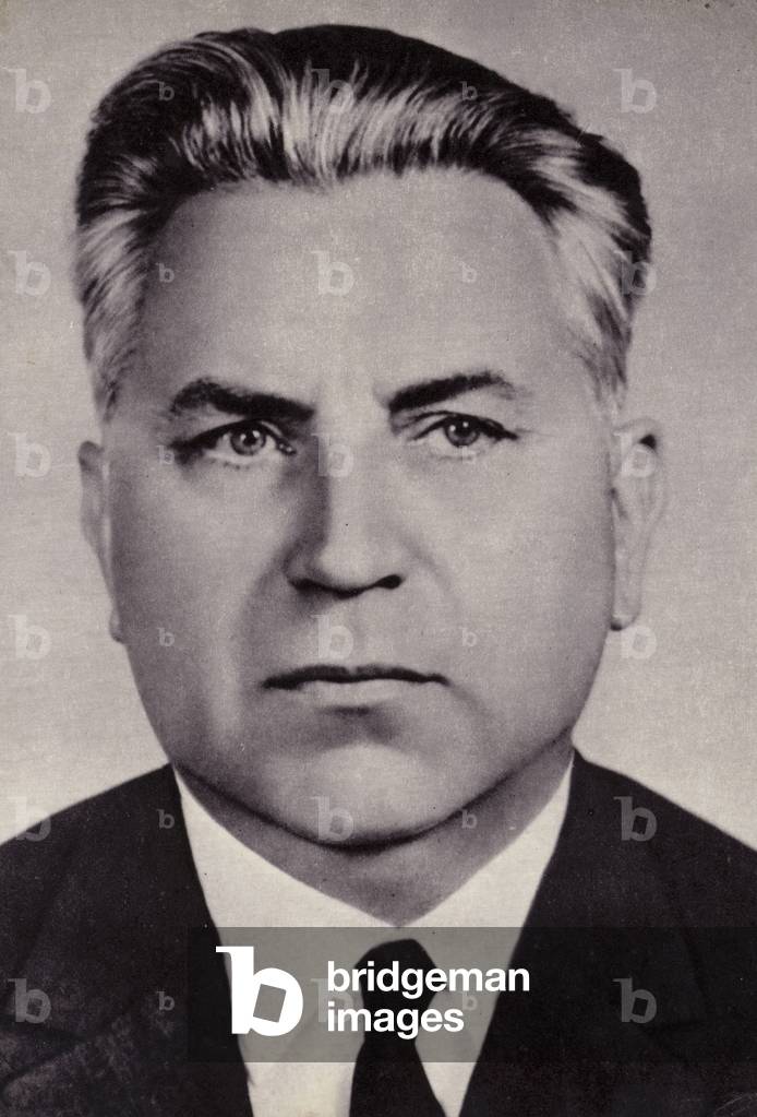 Edward Ochab, Polish Communist social activist and politician (b/w photo)