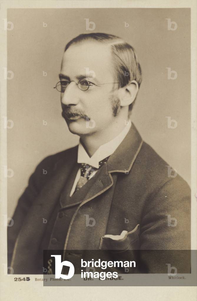 Sir Frederick Bridge, English organist, composer, teacher and writer (1844-1924) (b/w photo)