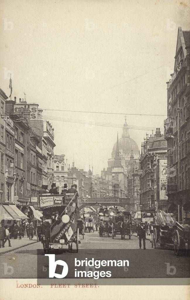 Fleet Street, London (b/w photo)