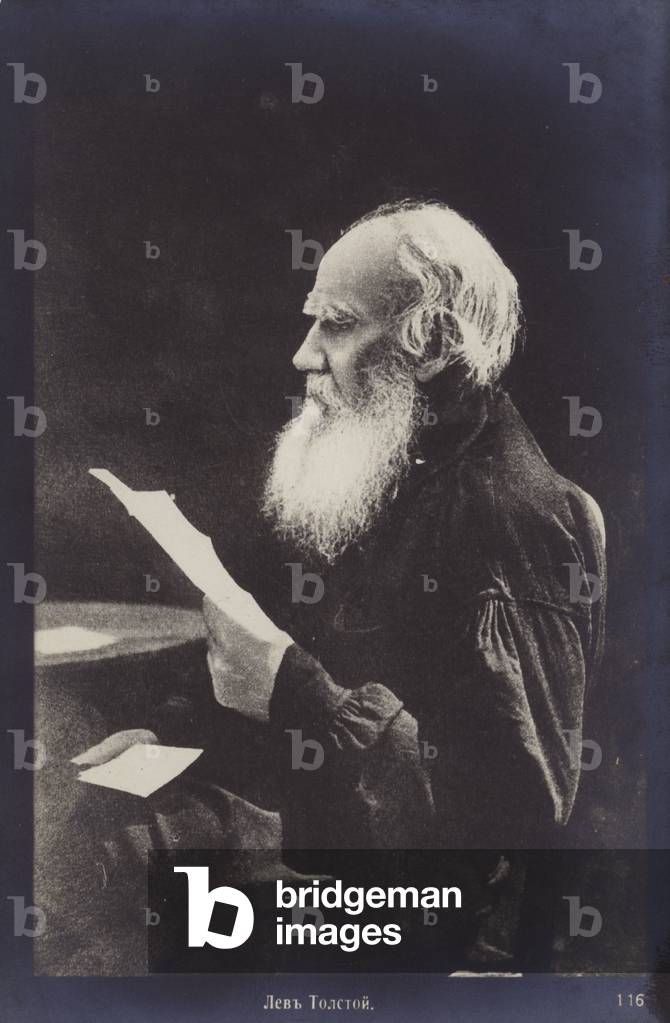 Leo Tolstoy (1828-1910), Russian novelist, short story writer and playwright (b/w photo)