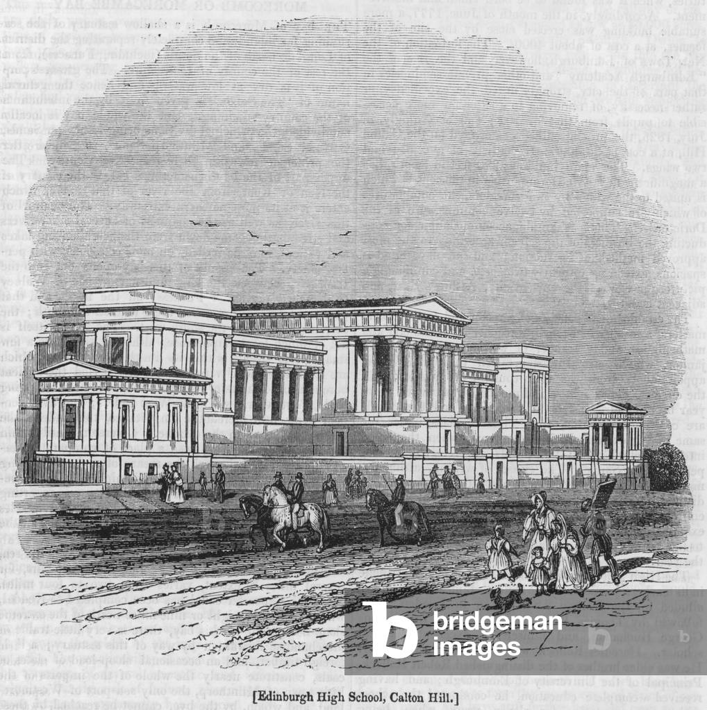 Edinburgh High School, Calton Hill (engraving)