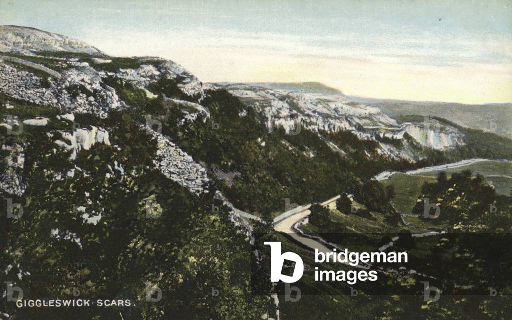 Giggleswick Scars, Yorkshire (coloured photo)