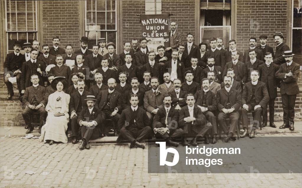 Members of the National Union of Clerks (b/w photo)