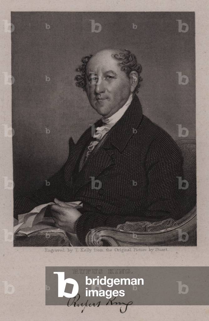 Rufus King, American lawyer, politician and diplomat (engraving)