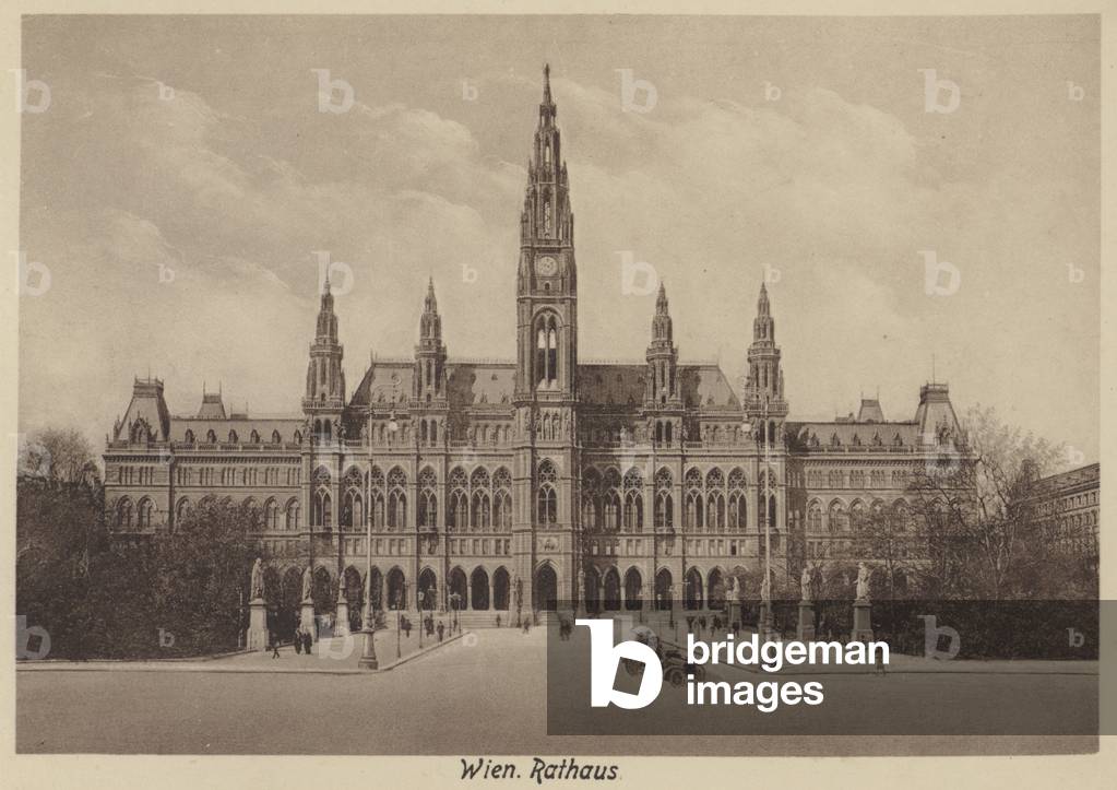 Wien, Rathaus (b/w photo)