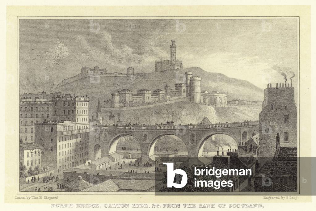 North Bridge, Caton Hill etc. from the Bank of Scotland (engraving)