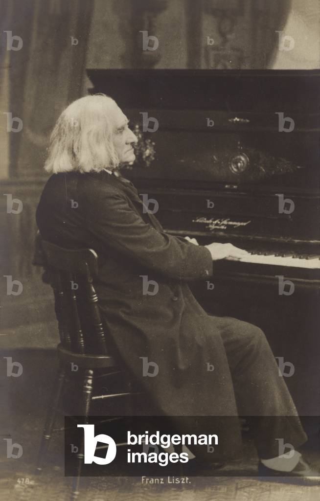 Portrait of Franz Liszt (b/w photo)