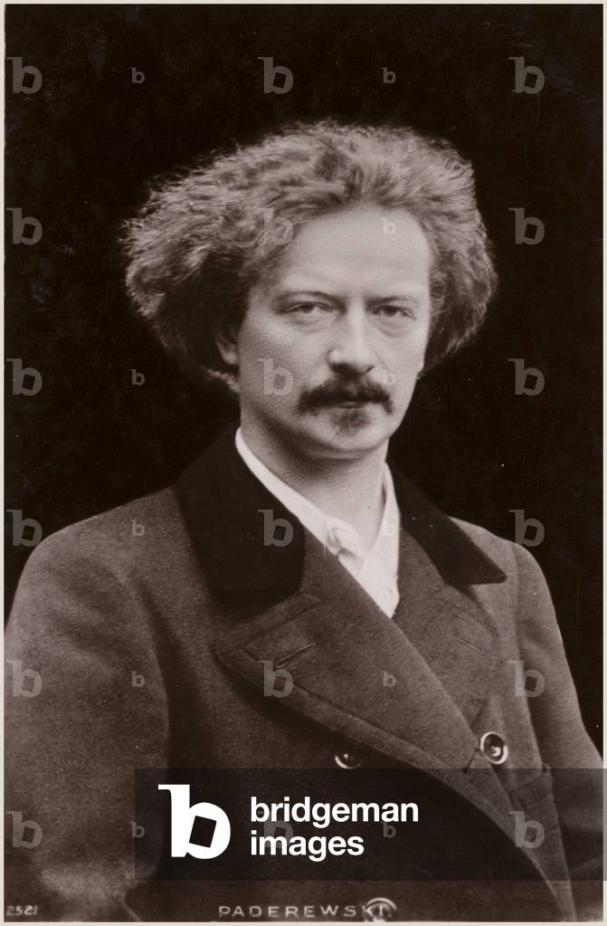 Portrait of Ignacy Jan Paderewski (b/w photo)