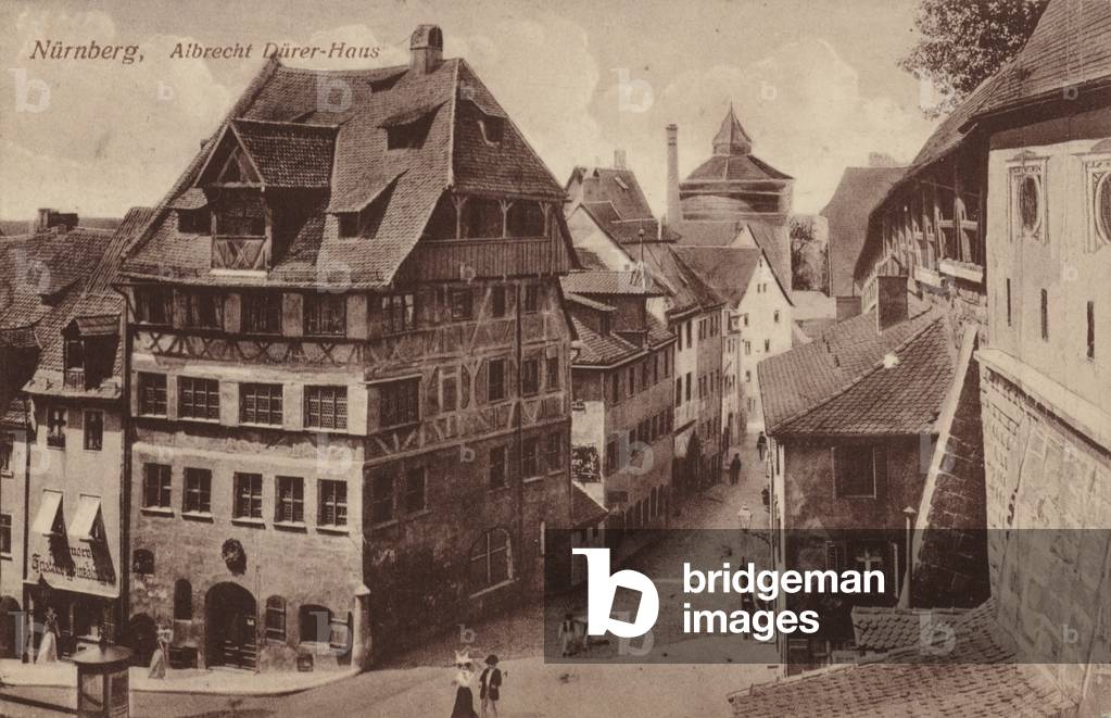 Postcard depicting the Albrecht Durer-Haus (b/w photo)