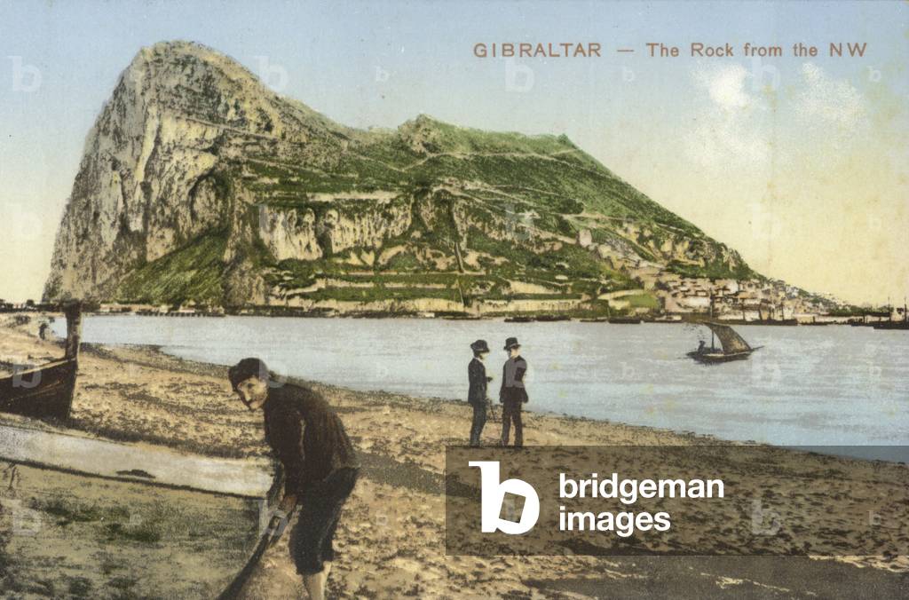 Rock of Gibraltar (coloured photo)