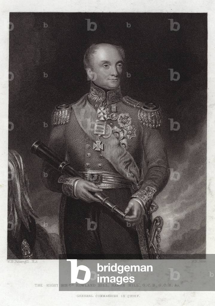 Rowland Hill, 1st Viscount Hill, British general (engraving)