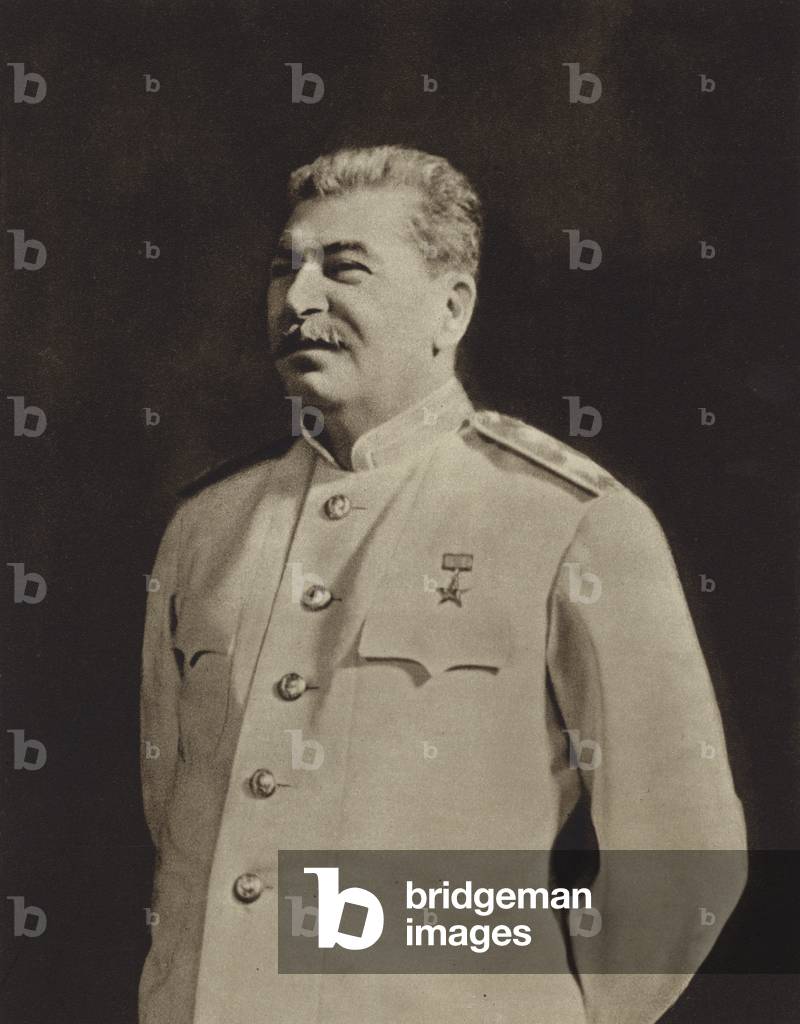 Joseph Stalin at the Potsdam Conference, Germany, 1945 (b/w photo)