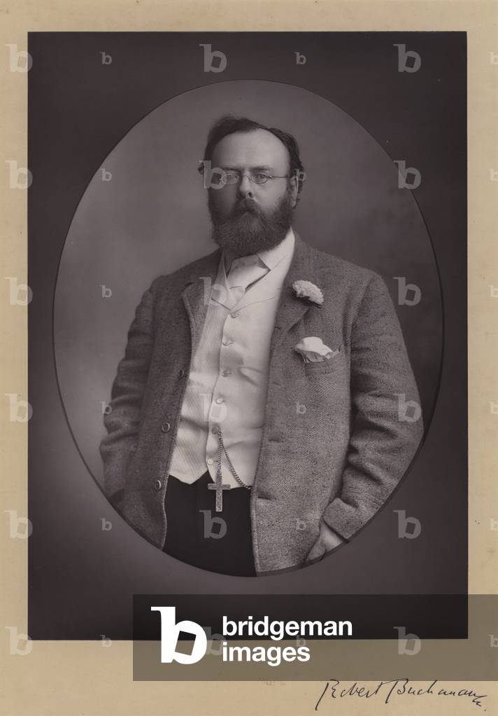 Robert Williams Buchanan, Scottish poet, novelist and dramatist (b/w photo)