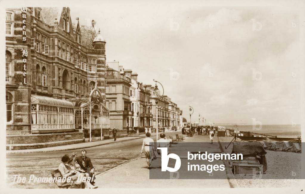 The promenade, Deal. (b/w photo)