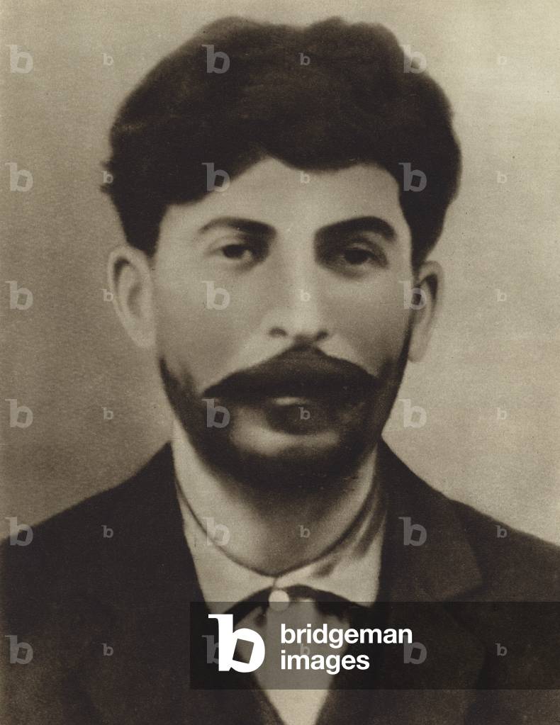 Police photograph of Joseph Stalin at the time of his third arrest, 1910 (b/w photo)