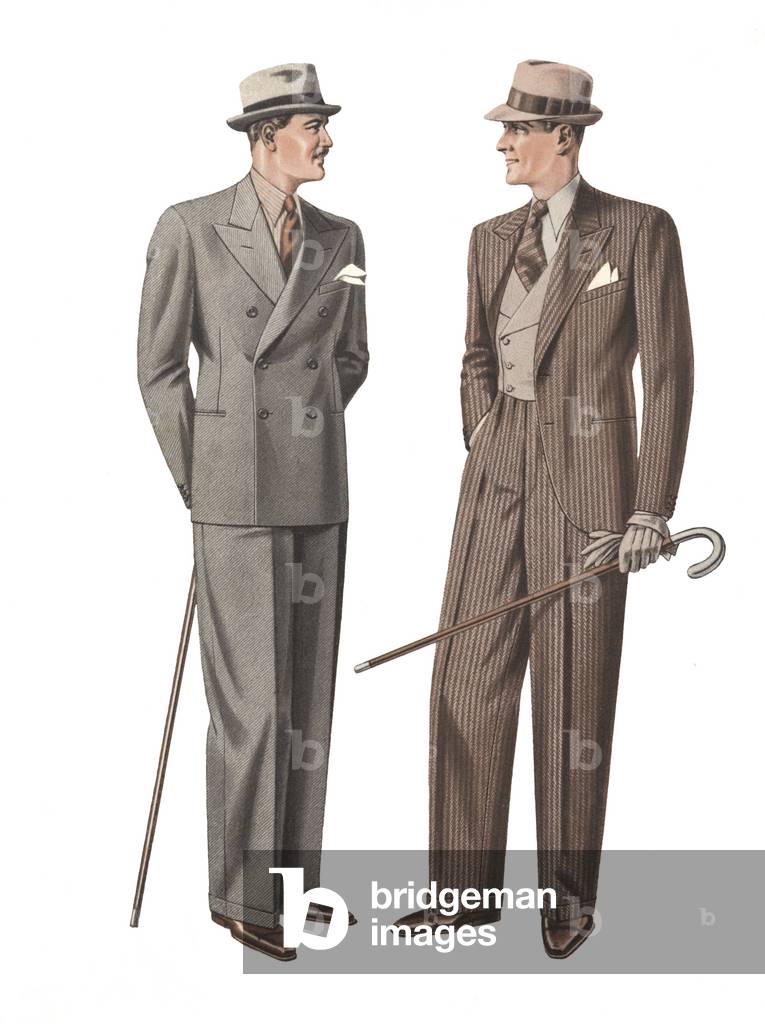 Male Fashions, 1935 (colour lithograph)